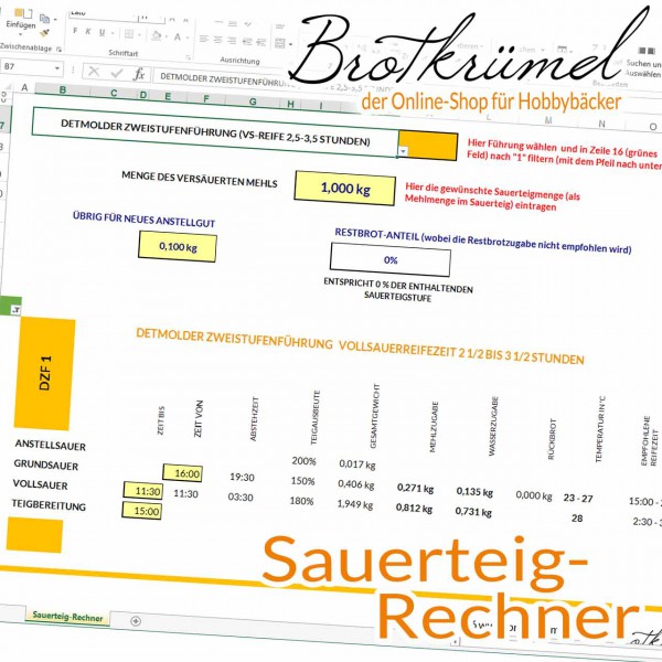 Sauerteig-Rechner